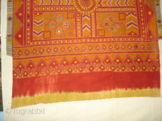 Odhani Bishnoi Shawl From Shekhawati District of Rajasthan, India. Odhani Look Like Tie and Dye,But Embroidered one by one on the cotton Khadder (Village Khadi)cloth with natural colours,In the Villages of Shekhawati  ...