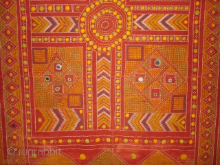 Odhani Bishnoi Shawl From Shekhawati District of Rajasthan, India. Odhani Look Like Tie and Dye,But Embroidered one by one on the cotton Khadder (Village Khadi)cloth with natural colours,In the Villages of Shekhawati  ...