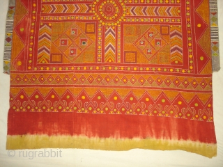 Odhani Bishnoi Shawl From Shekhawati District of Rajasthan, India. Odhani Look Like Tie and Dye,But Embroidered one by one on the cotton Khadder (Village Khadi)cloth with natural colours,In the Villages of Shekhawati  ...