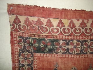 Prayer Arch Kalimkari From Kutch Gujarat.India.Khadi Cotton cloth. 19th Century.Its size is 80cm X130cm.(DSC01650 New)                  