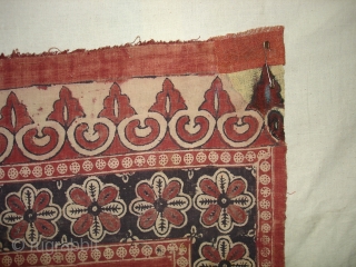 Prayer Arch Kalimkari From Kutch Gujarat.India.Khadi Cotton cloth. 19th Century.Its size is 80cm X130cm.(DSC01650 New)                  