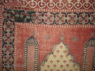 Prayer Arch Kalimkari From Kutch Gujarat.India.Khadi Cotton cloth. 19th Century.Its size is 80cm X130cm.(DSC01650 New)                  