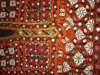 Woman's Tunic(Choli),Meghwar Group,Tharparkar Sindh Area Pakistan.L55 cm,W50 Cm.Silk-thread Embroidery,Lined with Tie and Dye Cotton(DSC09415 New).                  