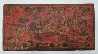Ram Darbar Miniature Painting  Book cover , Painted On the Wood. From Rajasthan, India. India.   

c.1875-1900

The art of paint and lacquer was a beautiful and intricate work where the  ...