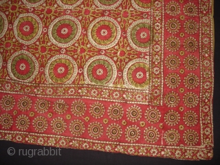 Early Block Print Chakla(Cotton Khadi)From Rajasthan,India.Its size is 84x92cm(DSC09537 New).                       