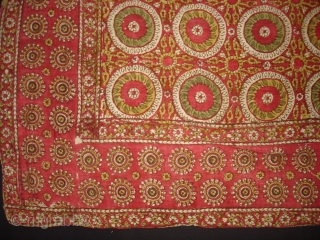 Early Block Print Chakla(Cotton Khadi)From Rajasthan,India.Its size is 84x92cm(DSC09537 New).                       