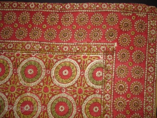 Early Block Print Chakla(Cotton Khadi)From Rajasthan,India.Its size is 84x92cm(DSC09537 New).                       