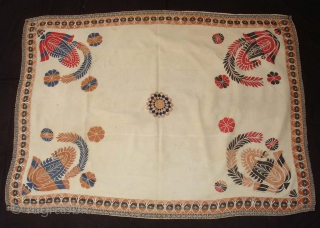 Kantha Quilted and embroidered cotton Kantha Probably From Jessore District of East Bengal(Bangladesh)region.India.Its size is 130cmX177cm(DSC02047 New).                