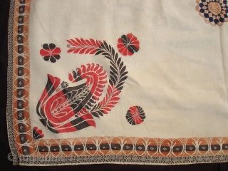 Kantha Quilted and embroidered cotton Kantha Probably From Jessore District of East Bengal(Bangladesh)region.India.Its size is 130cmX177cm(DSC02047 New).                