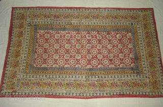 Saudagiri Block Print(Cotton Khadi)From Gujarat,India.Its size is 128cmx208cm(DSC00153 New).                        