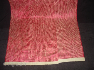 Phulkari From West(Pakistan)Punjab. India.Known As Chawal Buti Thirma Bagh.Very Rare influence of Lahariya Design Chawal Buti Thirma Bagh(DSC03994 New).              