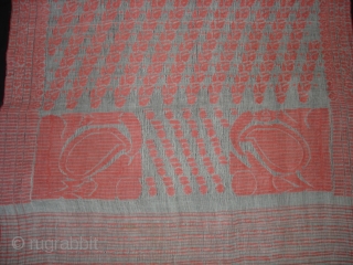 Jamdani Finest Muslin Cotton Sari, From Dhaka District of Bangladesh.North-East India. Jamdani was originally known as Dhakai named after the city of Dhaka, Jamdani is Persian deriving name from 'Jam', meaning flower,  ...