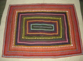 Quilt(Ralli)of Snake Charmer's of the Sami Faqir From Sindh Region of Pakistan. India .Perfect example of the quilting.condition is Perfect.Its size is 170cm x 220cm(152256).        