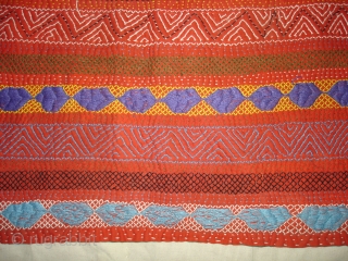 Quilt(Ralli)of Snake Charmer's of the Sami Faqir From Sindh Region of Pakistan. India .Perfect example of the quilting.condition is Perfect.Its size is 170cm x 220cm(152256).        