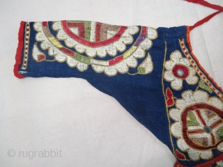 Indigo Blue,Embroidery Backless Choli From Chamba Region of Himachal Pradesh India.Circa 1900(20190513_152707).                     
