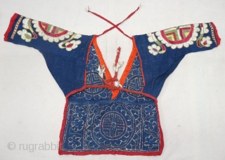 Indigo Blue,Embroidery Backless Choli From Chamba Region of Himachal Pradesh India.Circa 1900(20190513_152707).                     