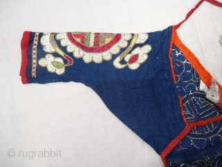 Indigo Blue,Embroidery Backless Choli From Chamba Region of Himachal Pradesh India.Circa 1900(20190513_152707).                     