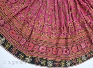 Rogan Art Ghaghra (Skirt )  From Kutch Region of Gujarat India. Handprinted on the Thick Cotton Cloth.
Rogan art or Rogani Kaam is an extremely skillful painting done on fabrics, practiced by the Khatri family in  ...