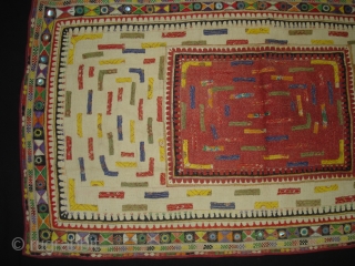 Embroidered and Printed Patch work Quilt From Dwaraka Region of Saurashtra Gujarat. India.very fine quilted and Patch work.Rare kind of Piece.Its size is 67cmX118cm(DSC02309 New).        