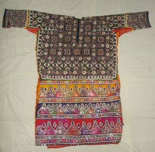 Woman’s Tunic (Chola or Gajj),From Thano Bula Khan , Sindh Region Of Pakistan. India. This were traditionally used mainly by Burfati Group of Thano Bula Khan, Dadu. Sindh Region.Silk Embroidered With Silk,  ...