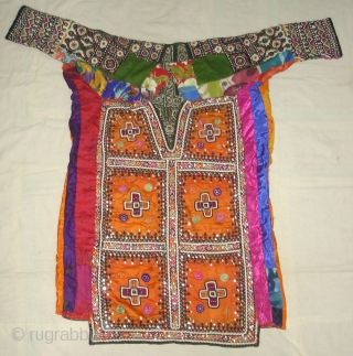 Woman’s Tunic (Chola or Gajj),From Thano Bula Khan , Sindh Region Of Pakistan. India. This were traditionally used mainly by Burfati Group of Thano Bula Khan, Dadu. Sindh Region.Silk Embroidered With Silk,  ...