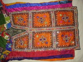 Woman’s Tunic (Chola or Gajj),From Thano Bula Khan , Sindh Region Of Pakistan. India. This were traditionally used mainly by Burfati Group of Thano Bula Khan, Dadu. Sindh Region.Silk Embroidered With Silk,  ...