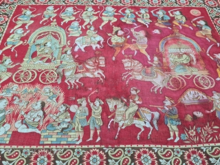 An Rare Epic Story of Ramayana on the Manchester Print From Manchester England made for Indian Market. Roller Printed on Cotton.
The Ramayana Story is about Lord Rama, Sita, Laxman And Ravana, when In the forest Sita was  ...