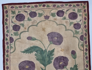 Mughal Floral Tent Hanging (Qanat) From Gujarat, India.  

Most of the memoirs of the Mughal kings refer to the use of the tent during their extensive travels. They provided a suitable  ...