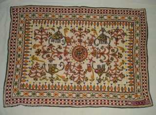 Wall Haning (Small Dharaniya) An Embroidered Cloth used for some special occasions by the Ahir caste of Kutch Gujarat. India. Its size is 70cmX96cm (DSC02505 New).       
