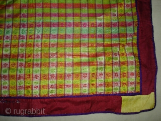 Mashru(Chinese Silk)Chakla From Kutch Gujarat India.Its size is 78X78cm(DSC09261 New).                       