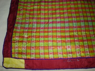 Mashru(Chinese Silk)Chakla From Kutch Gujarat India.Its size is 78X78cm(DSC09261 New).                       