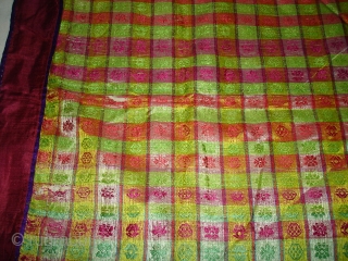 Mashru(Chinese Silk)Chakla From Kutch Gujarat India.Its size is 78X78cm(DSC09261 New).                       