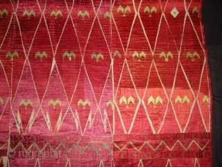 Thirma Wedding Bagh From West(Pakistan)Punjab.India. Embroidery Of this Bagh may have been imitating the Point of Mountain-like motif of ikat weaving(DSC05131 New).           