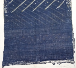 Dhakai Jamdani Saree Indigo blue Natural Colour, Cotton with Real Zari weaving From Dhaka District, of Bangladesh. India. Jamdani was originally known as Dhakai named after the city of Dhaka, Jamdani is  ...