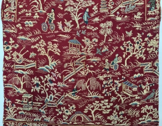 Cheena-Cheeni no Jhablo or Jhablo (Blouse) of Parsi Community From Surat Gujarat India. 

The pattern Elements of this Jhabla is related to a folk Tale. 

The garden scene is filled with repeats of a variety of flowering trees,  ...