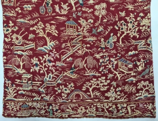 Cheena-Cheeni no Jhablo or Jhablo (Blouse) of Parsi Community From Surat Gujarat India. 

The pattern Elements of this Jhabla is related to a folk Tale. 

The garden scene is filled with repeats of a variety of flowering trees,  ...