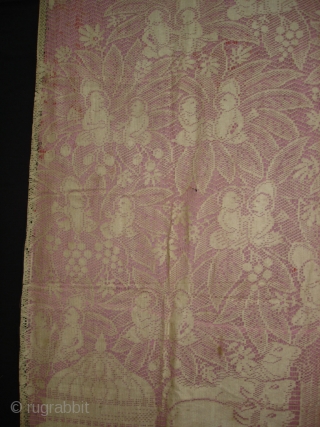 Cotton Lace net Pichwai of Nand Utsav From Germany ,Made for Indian Market C.1900.Its size is 113cmX146cm(DSC03990 New).               