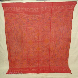 Odhani cotton,Tie and Dye From Rajasthan.India.Its size is 130cmX150cm(DSC04139 New).                       