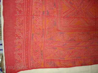Odhani cotton,Tie and Dye From Rajasthan.India.Its size is 130cmX150cm(DSC04139 New).                       