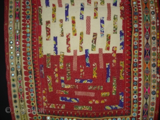 Embroidered and Printed Patch work Quilt From Dwaraka Region of Saurashtra Gujarat.India.very fine quilted and Patch work.Rare kind of Piece.Its size is 65cmX102cm(DSC04270 New).         