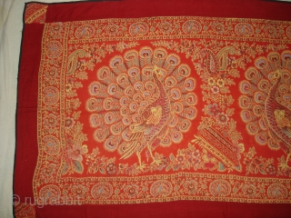 Pichwai Of Morakuti (Dancing Peacock)From Manchester England made for Indian Market. Roller Printed on Cotton.its size is 54cmX94cm(DSC05392 New).              