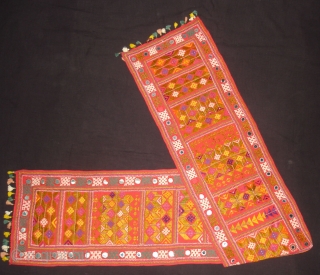 Bokani Man's Wedding Scarves or Shashe From Suthar Group,Of Sindh Tharparkar Area of Pakistan.Its size is 24cmX140cm(DSC04289).                