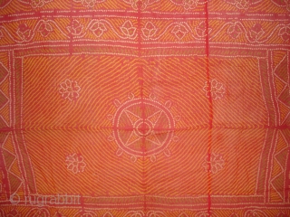 Odhani(cotton)Tie and Dye From Rajasthan. India.Belongs to Royal Rajput Group Of Mewar Rajasthan.C.1900.Its size is 180cmX240cm(DSC04171 New).                
