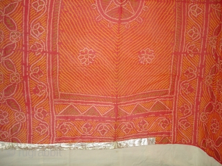 Odhani(cotton)Tie and Dye From Rajasthan. India.Belongs to Royal Rajput Group Of Mewar Rajasthan.C.1900.Its size is 180cmX240cm(DSC04171 New).                