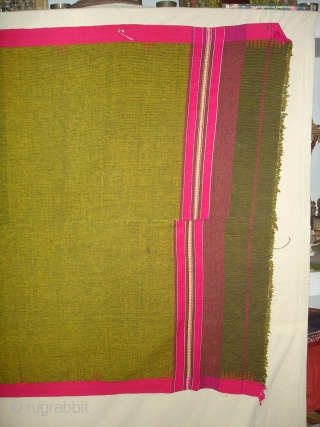 Waziri Shawl From West Punjab(Pakistan)India.Made of silk and cotton.Its size is 120cm x 230cm. Condition is Good(DSC05206 New).               