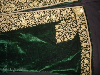 Choga Man’s overcoat,Zardozi(Real Zari)Embroidered on the cotton velvet, From Gujarat. India. C.1900 (DSC03441 New).                   