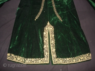 Choga Man’s overcoat,Zardozi(Real Zari)Embroidered on the cotton velvet, From Gujarat. India. C.1900 (DSC03441 New).                   