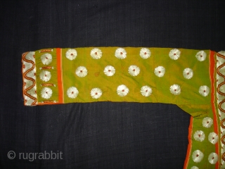 Ceremonial Chamba Costume,From Himachal Pradesh India.Silk ground with flow silk embroidery.Its size is L-74,W-60cm.Condition is good(DSC09911 New).                