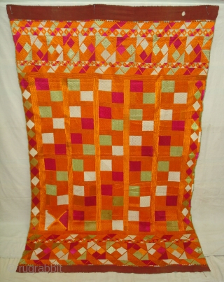 Phulkari From East(India)Punjab.India.One of the Rare Design Indian Phulkari(DSC04410 New).                       