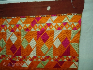 Phulkari From East(India)Punjab.India.One of the Rare Design Indian Phulkari(DSC04410 New).                       